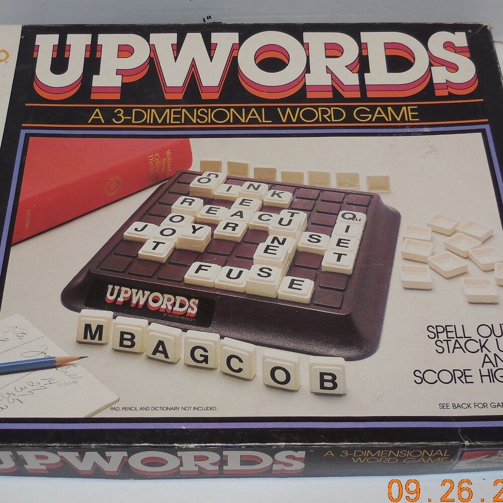 1983 Original Upwords Milton Bradley 3-D 100% Complete